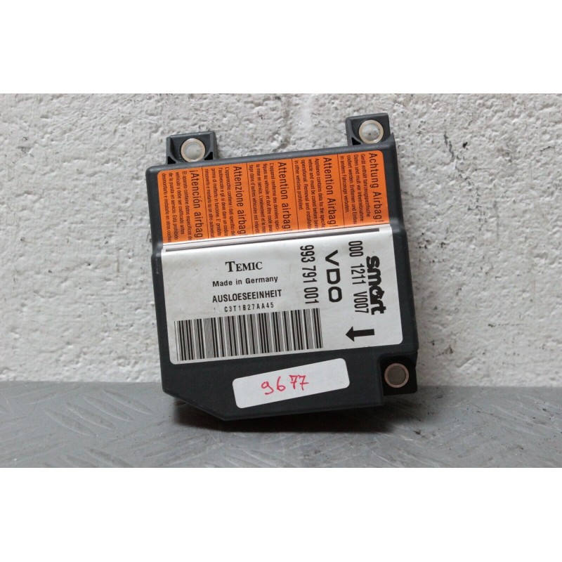 CENTRALINA AIRBAG SMART 450 FORTWO DAL 1998 AL 2007 COD. 0001211V007  1671719696014