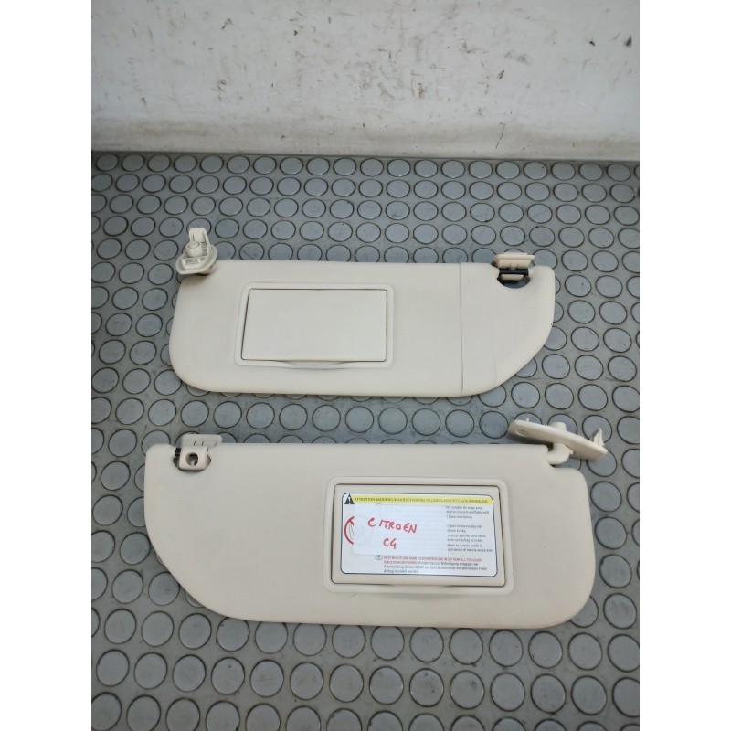Coppia alette parasole dx sx Citroen C4 dal 2004 al 2010  1700660948054