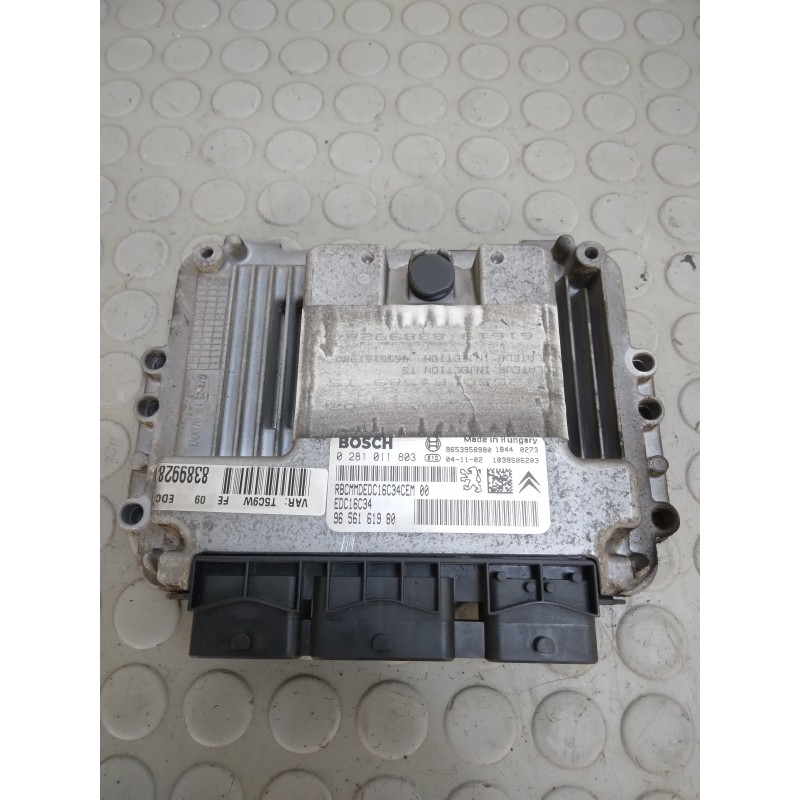 Centralina motore Peugeot 307 1.6 Hdi dal 2001 al 2009 cod 9656161980 0281011803  1708946038048