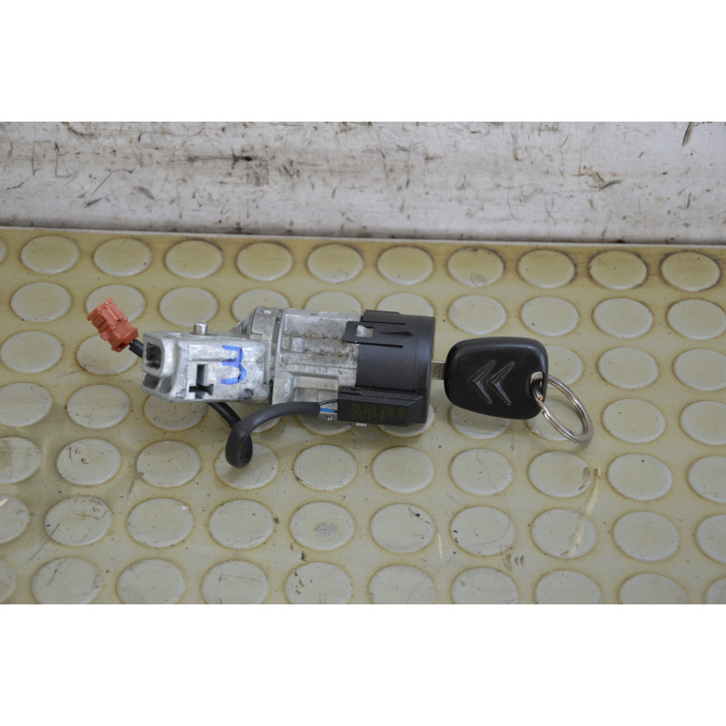 Blocchetto accensione con chiave Citroen C3 dal 2005 al 2010 cod 9663123280  1758119823445