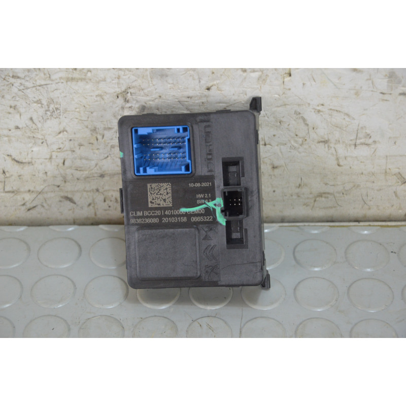 Centralina controllo clima Peugeot 208 dal 2019 al 2023 cod 9836236080  1775125255732