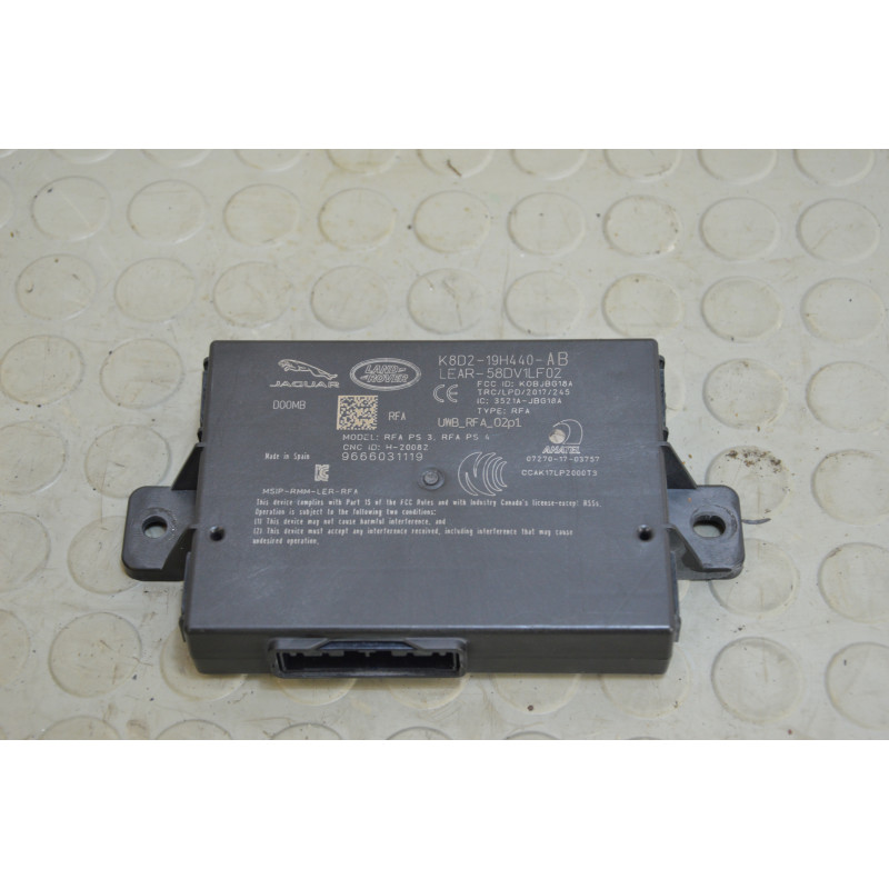 Centralina keyless lettura chiave Land Rover Range Rover Evoque dal 2018 al 2025 cod k8d2-19h440-ab  1781872440031