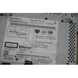 Stereo autoradio lettore cd Fiat 500L dal 2012 al 2018 cod 07355944690  1790778380938