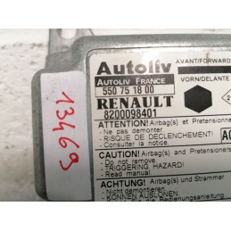 CENTRALINA AIRBAG RENAULT KANGOO (MK1) DAL 1997 AL 2003 COD. 8200098401  2400000059882