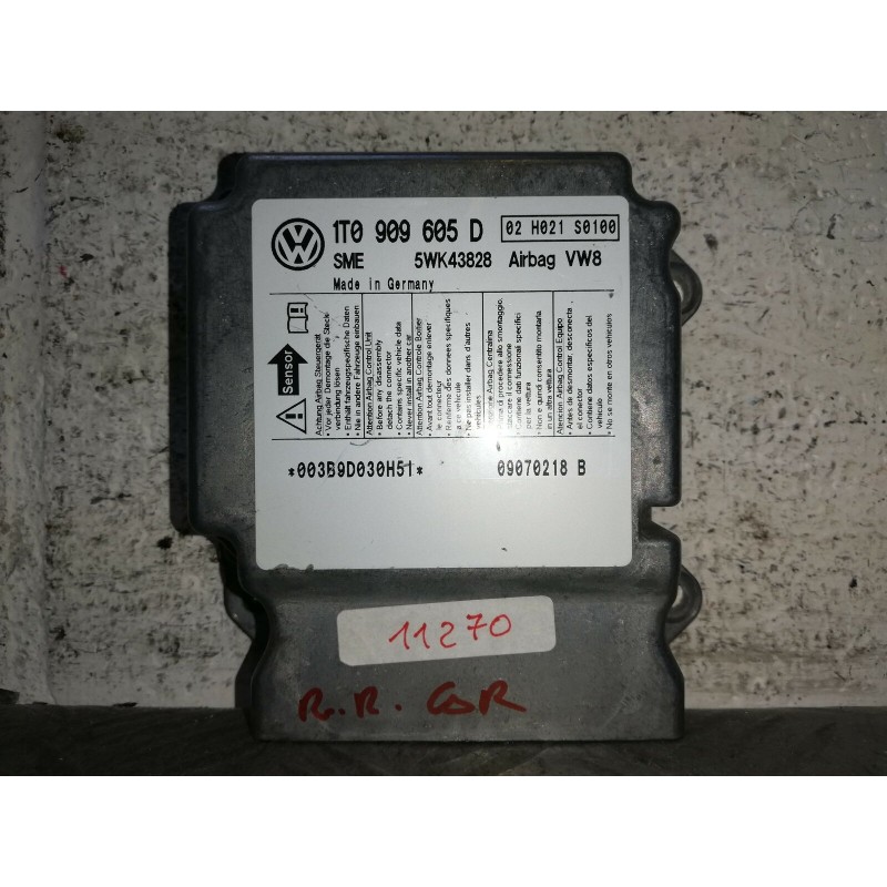 CENTRALINA AIRBAG VW TOURAN 1.9 TDI DEL 2002 COD. 1T0909605D  2400000047896