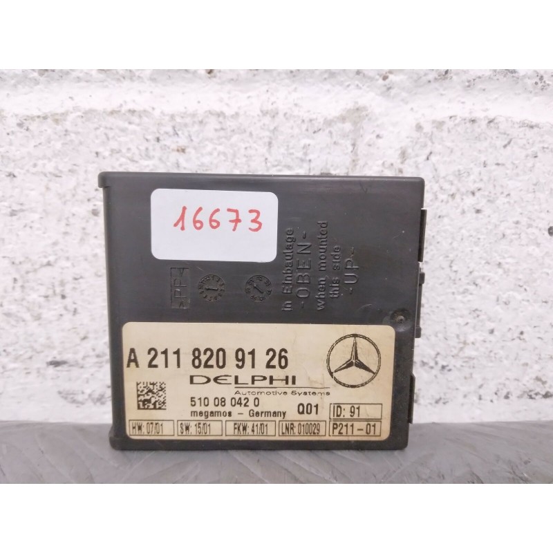 CENTRALINA MODULO ALLARME MERCEDES CLASSE C W203 DEL 2001 COD. A2118209126  2400000091929
